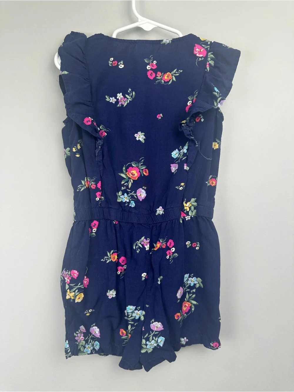 OshKosh B'gosh Floral Ruffle Sleeve Romper 4T